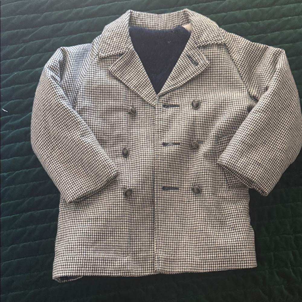 Sears boy’s Classic Houndstooth Pea Coat